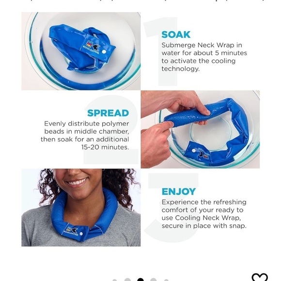 KOOLGATOR Evaporative Cooling Neck Wrap|Keep Cooling Accessories|3 pack|…​​ - Picture 2 of 4